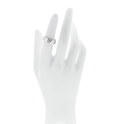 Cartier 18K White Gold Diamond 5.5mm Christmas LOVE Ring 51 5.75 2 of 4