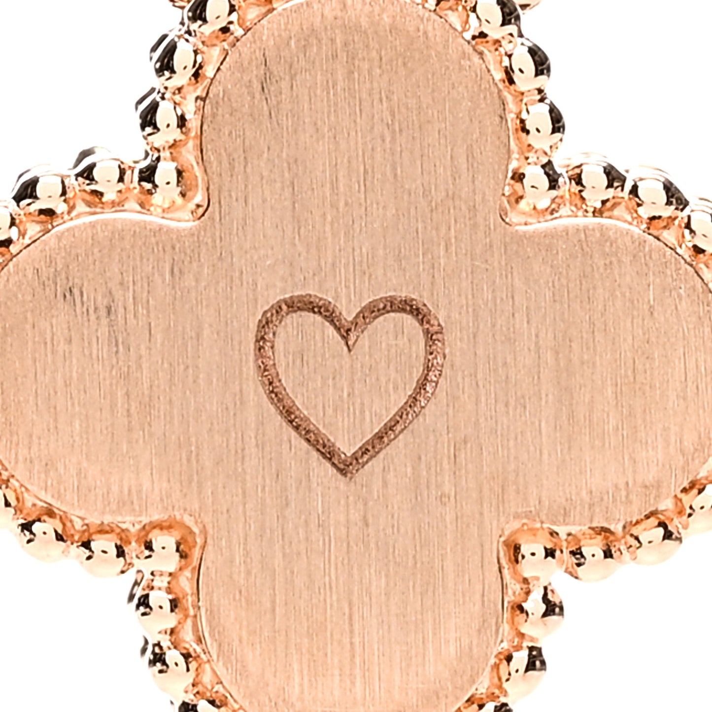 18K Rose Gold Diamond Black Onyx Vintage Alhambra Pendant Necklace