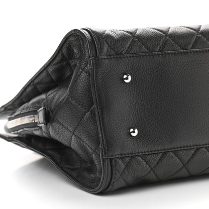 Chanel Calfskin Quilted Shopping Tote Black 4 of 8