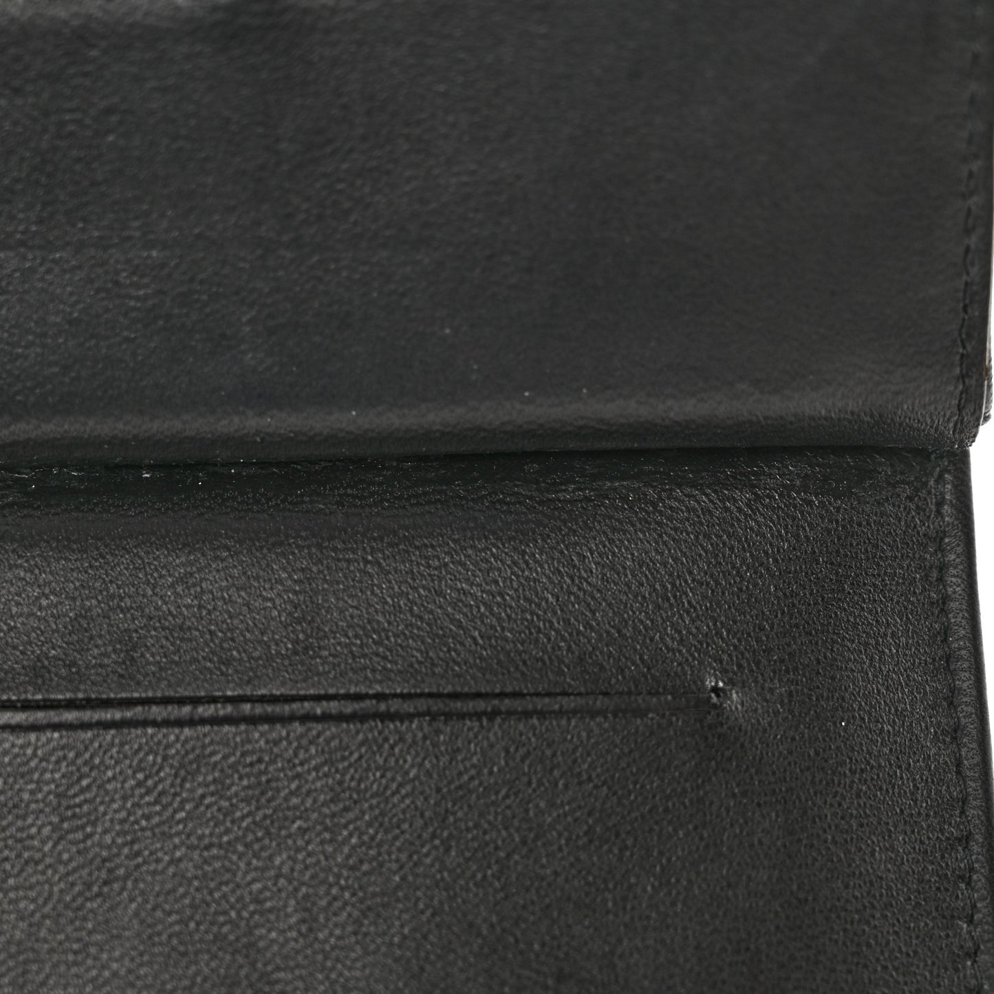 Lambskin Quilted Flap Zip Card Holder Black