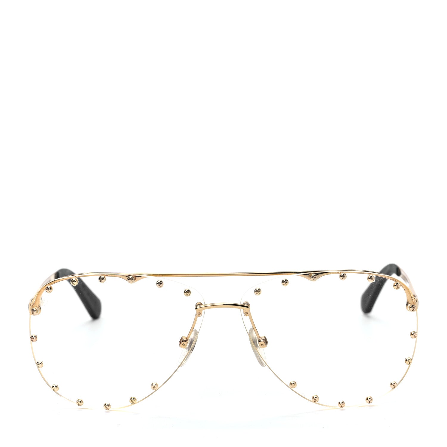 Louis Vuitton Metal The Party Aviator Sunglasses Z0997W Gold 2 of 6