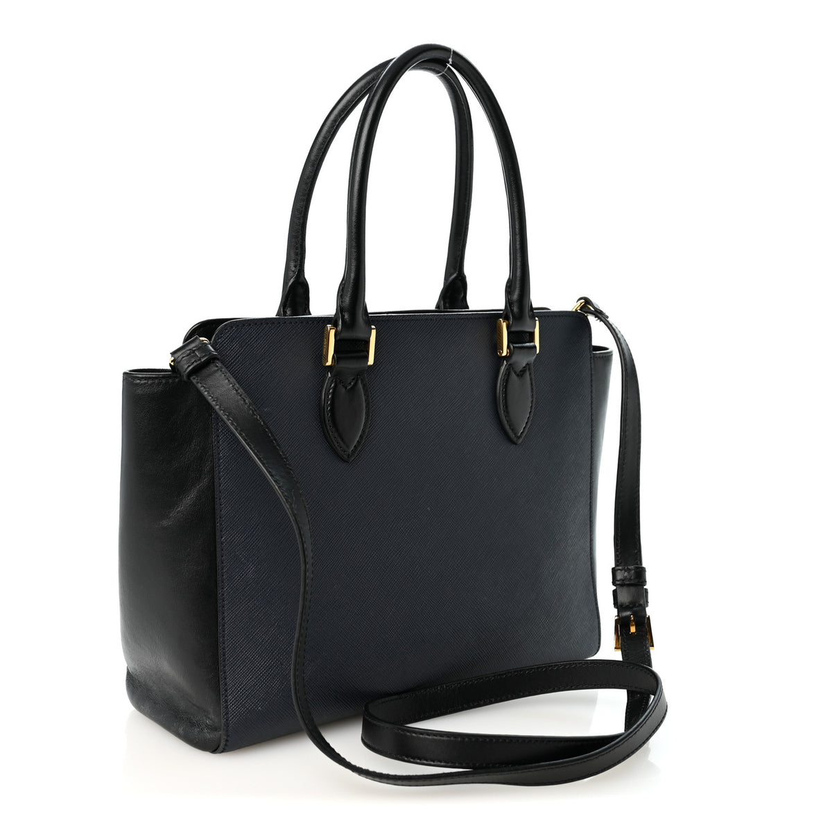 Prada Saffiano Soft Calfskin Small Zippered Tote Baltico 3 of 11