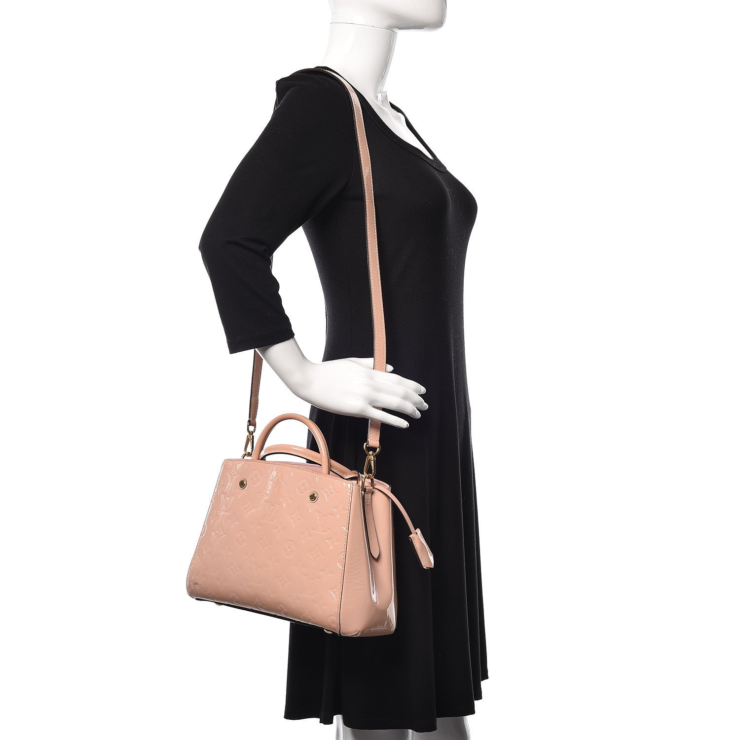 Louis Vuitton Vernis Montaigne BB Rose Ballerine 2 of 11