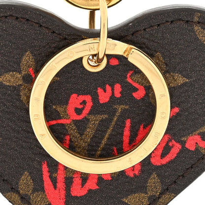 Louis Vuitton Monogram Fall In Love Heart Key Holder Bag Charm 3 of 3