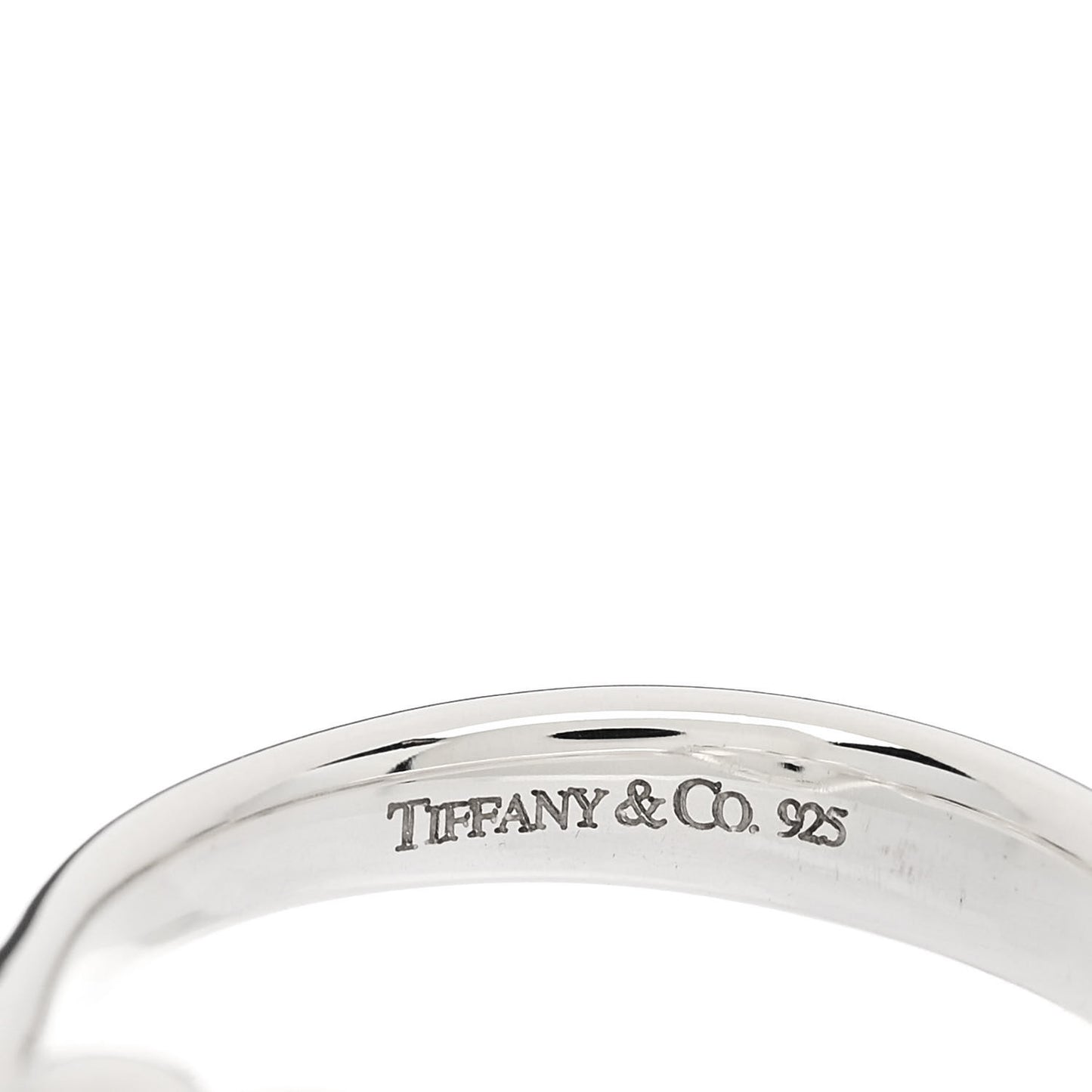 Sterling Silver Diamond Elsa Peretti Open Heart Ring 49 4.75