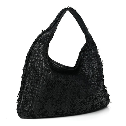 Bottega Veneta Nappa Velours Intrecciato Fuzzy Medium Veneta Hobo Black 3 of 9
