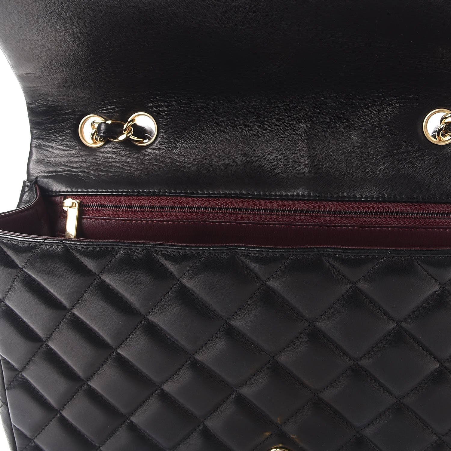 Chanel Lambskin Quilted Jumbo Single Flap Black 8 of 9