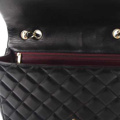 Chanel Lambskin Quilted Jumbo Single Flap Black 8 of 9