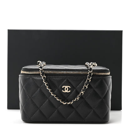 Chanel Caviar Quilted Small Vanity Case With Chain Black 11 of 11