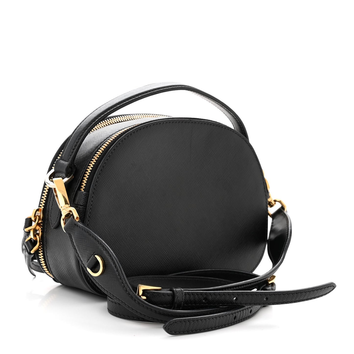 Saffiano Lux Heart & Flower Odette Crossbody Black Red