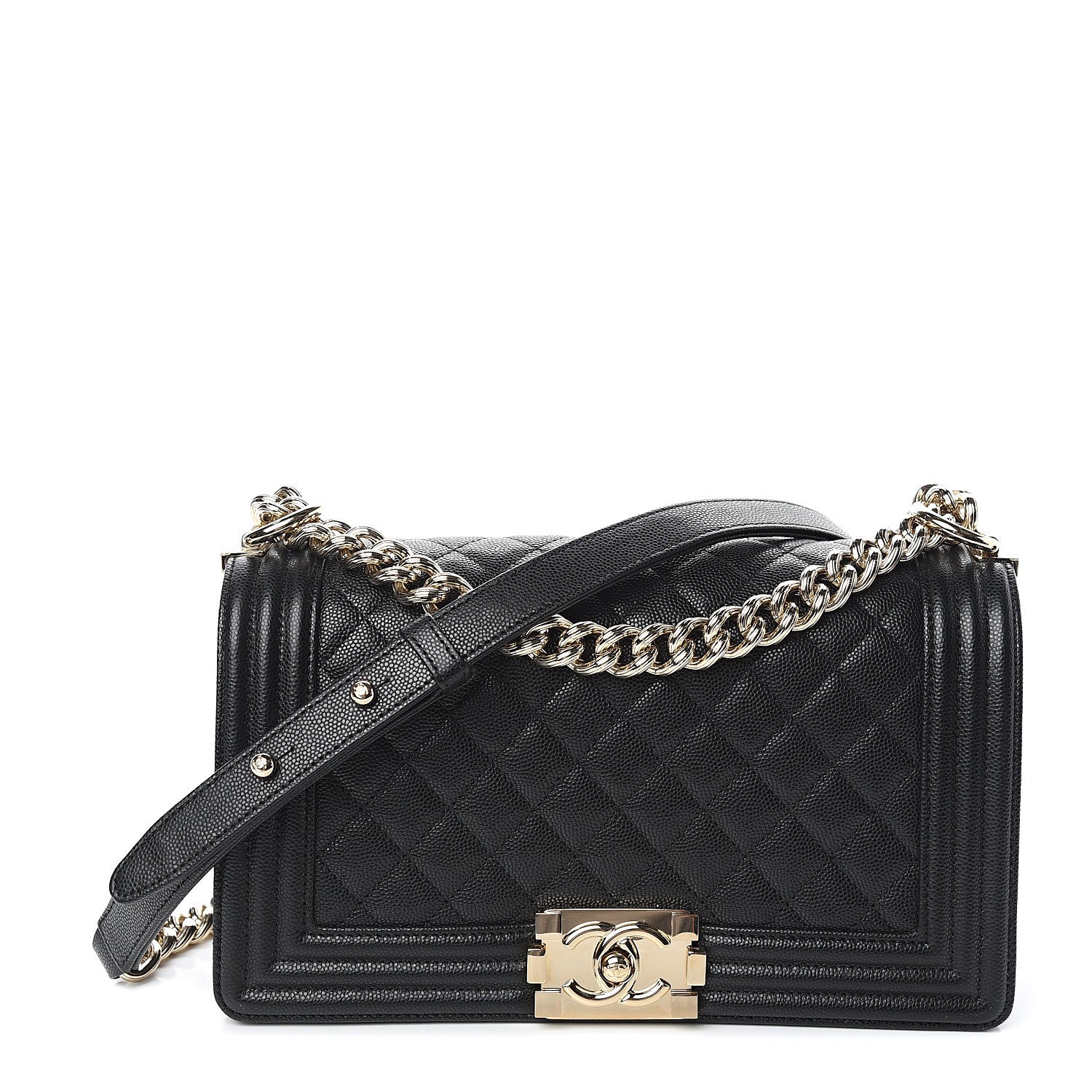 Chanel Caviar Quilted Medium Boy Flap Black 1 of 11