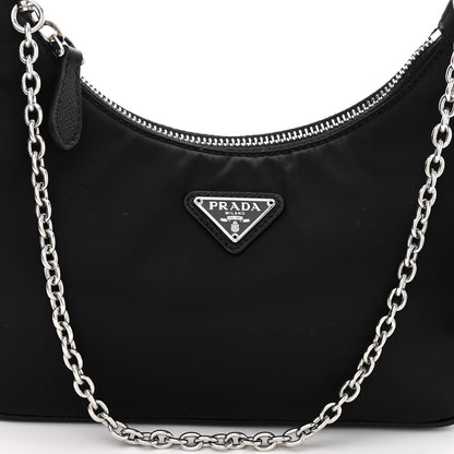 Prada Nylon Re-Edition 2005 Shoulder Bag Black 6 of 7