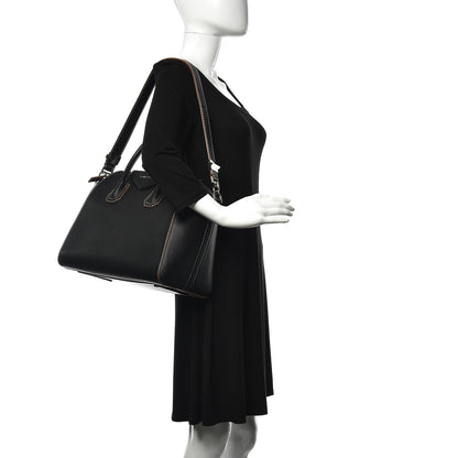 Givenchy Calfskin Contrast Topstitch Medium Antigona Black White Brown 2 of 12