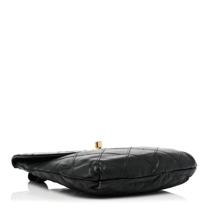 Chanel Lambskin Diamond Stitched Flap Waist Belt Bag 70 28 Black 4 of 19