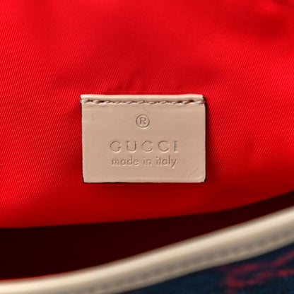 Gucci Wool GG Monogram Children's GG Backpack Blue Red 5 of 10
