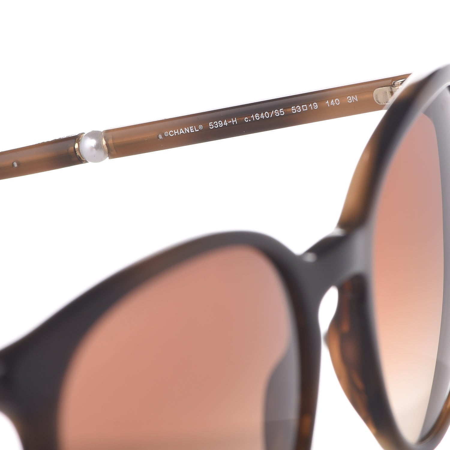 Chanel Acetate Butterfly Pearl Sunglasses 5394 Tortoise 6 of 8