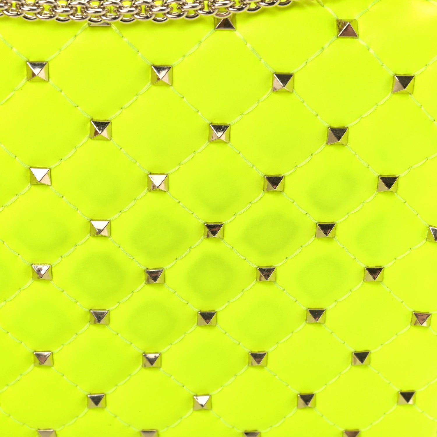 Valentino Garavani Lambskin Medium Rockstud Spike Shoulder Bag Lime 10 of 11