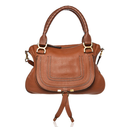 Chloe Calfskin Medium Marcie Satchel Tan 1 of 10