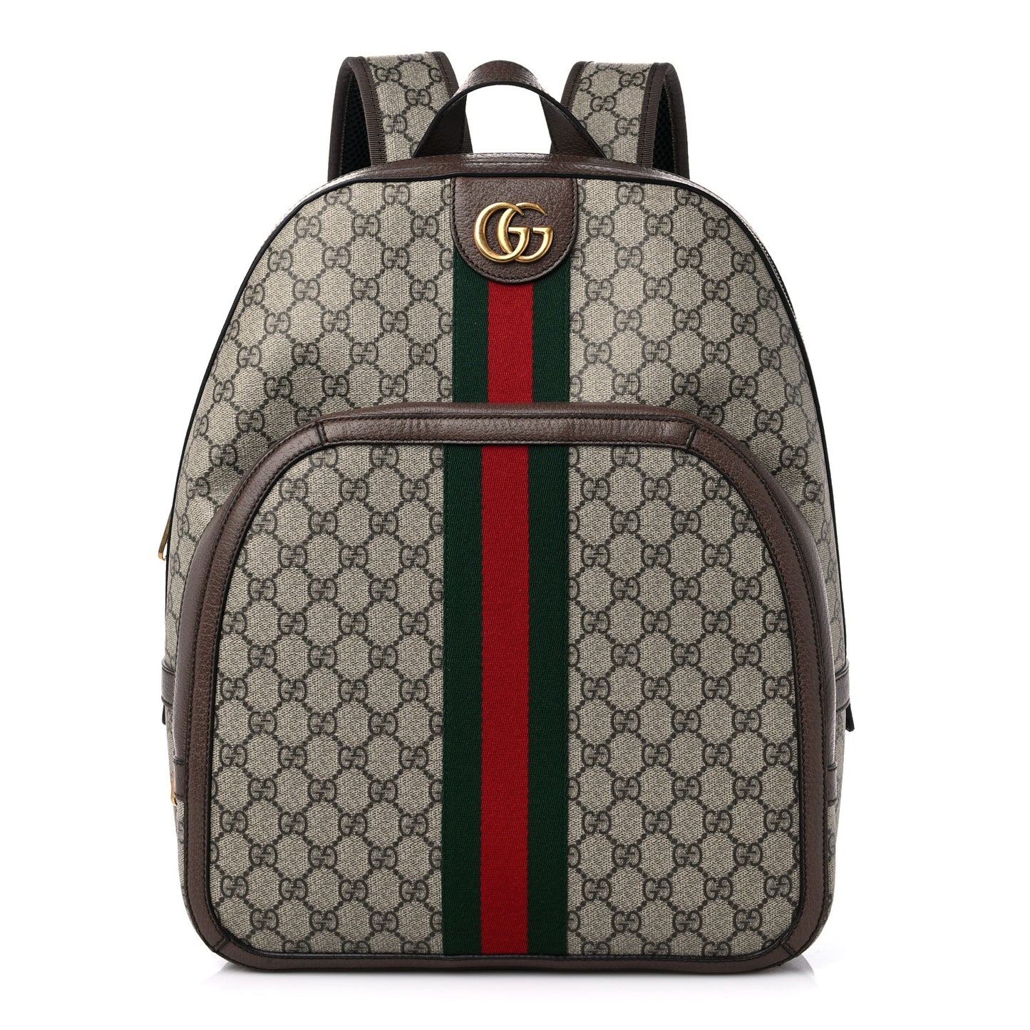 GG Supreme Monogram Medium Ophidia Day Backpack Brown