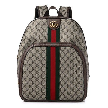 Gucci GG Supreme Monogram Medium Ophidia Day Backpack Brown 1 of 12