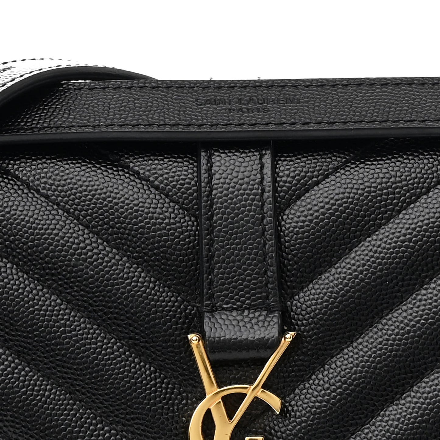 Grain De Poudre Textured Mixed Matelasse Triquilt Medium Monogram Satchel Black