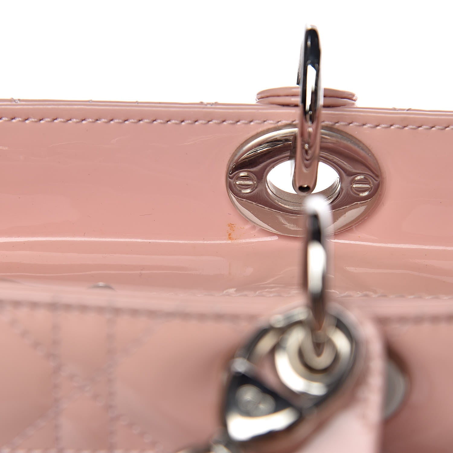 Christian Dior Patent Cannage Large Lady Dior Light Pink 8 of 18