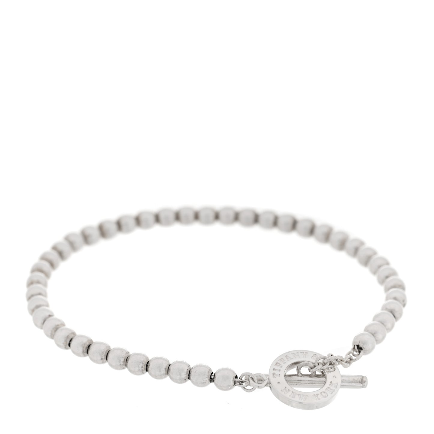 Sterling Silver 4mm Beads Toggle Bracelet