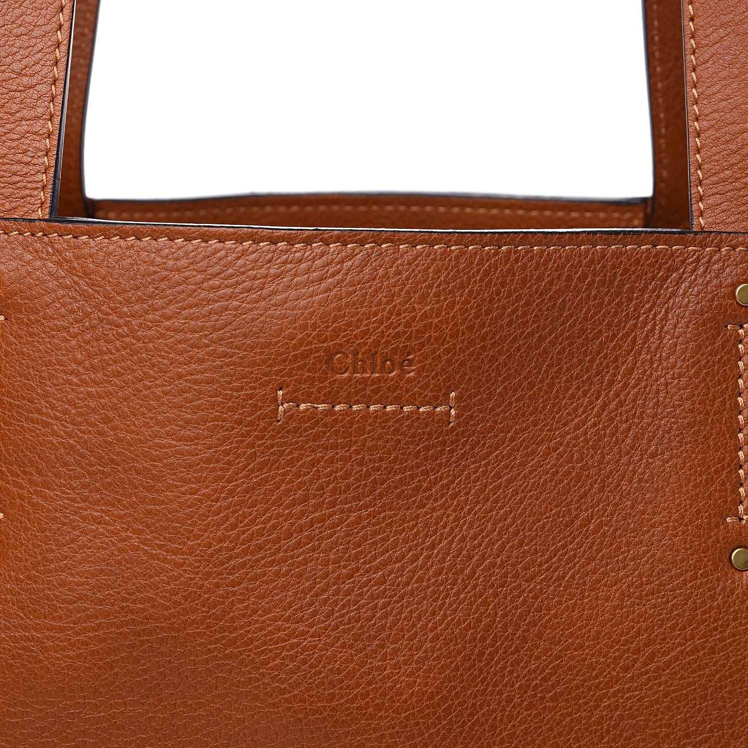Chloe Smooth Calfskin Medium Milo Shopping Tote Caramel 8 of 8