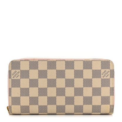 Louis Vuitton Damier Azur Zippy Wallet Rose Ballerine 1 of 7