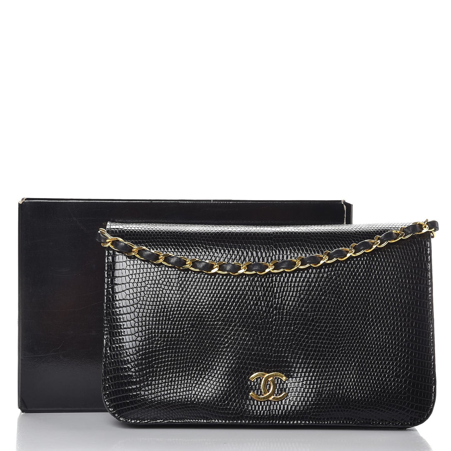 Lizard Small Single Flap Black