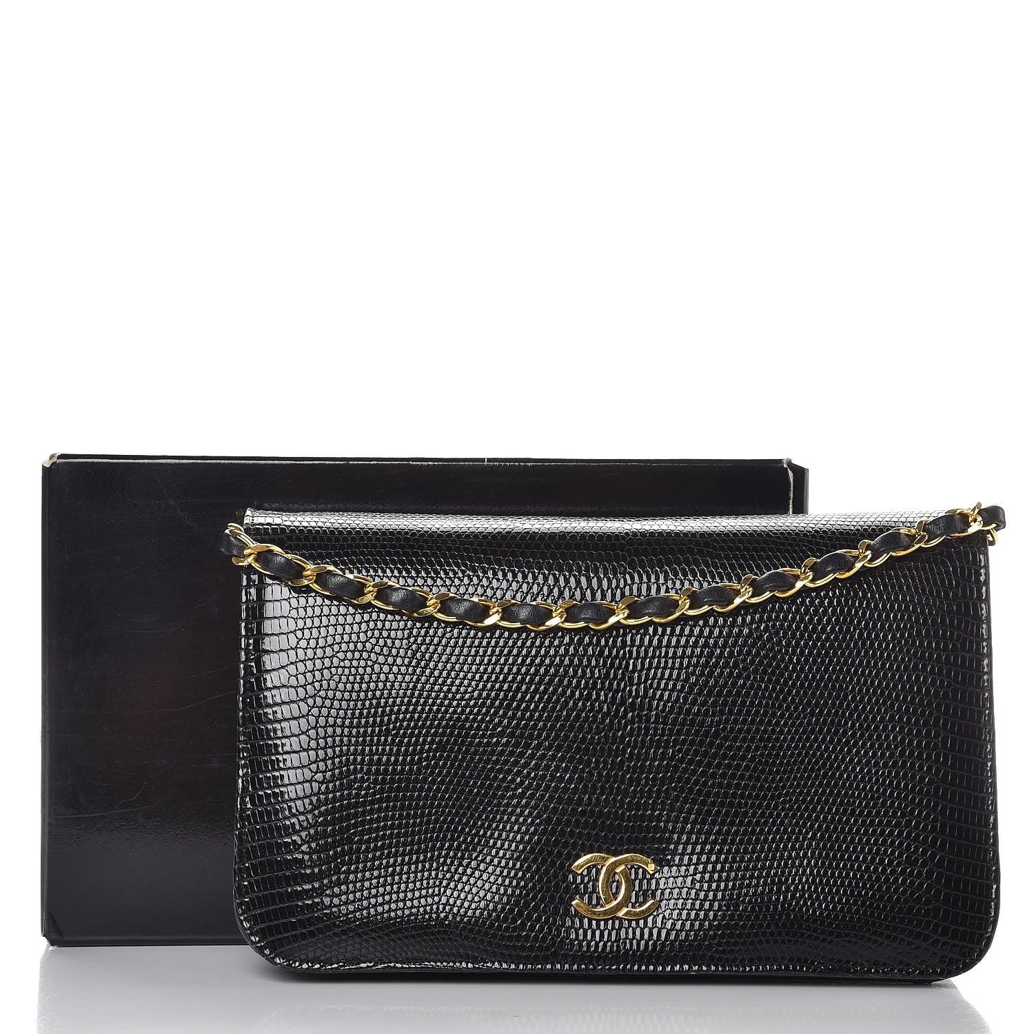 Chanel Lizard Small Single Flap Black 12 of 12