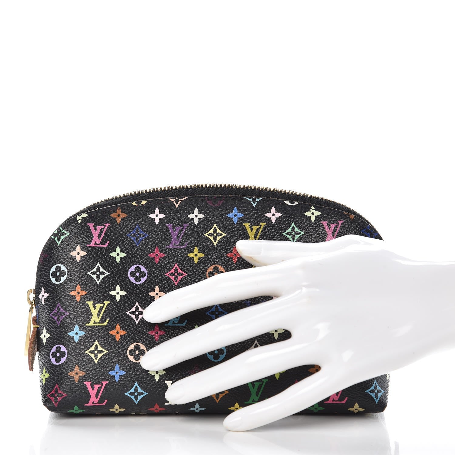 Louis Vuitton Monogram Multicolor Cosmetic Pouch Black Grenade 2 of 9