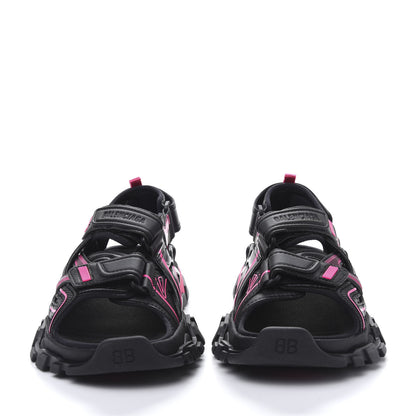Balenciaga Rubber Neoprene Bi-Color Womens Track Sandals 37 Black Fluo Pink 2 of 8