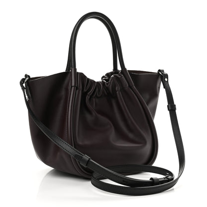 Proenza Schouler Calfskin Small Ruched Tote Chocolate Plum 3 of 13
