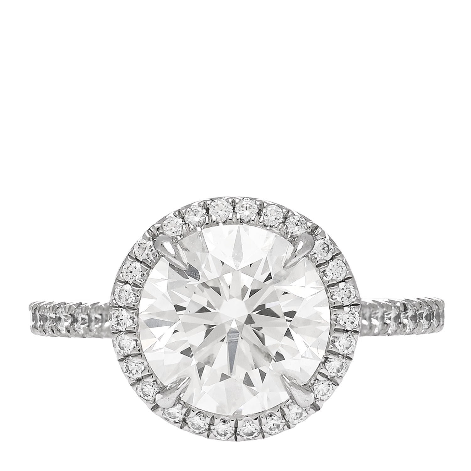 Tiffany Platinum Diamond 2.50ct Soleste Round Brilliant Engagement Ring 52 6 1 of 8
