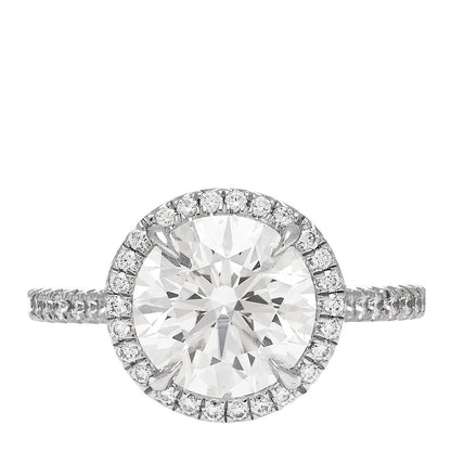 Tiffany Platinum Diamond 2.50ct Soleste Round Brilliant Engagement Ring 52 6 1 of 8
