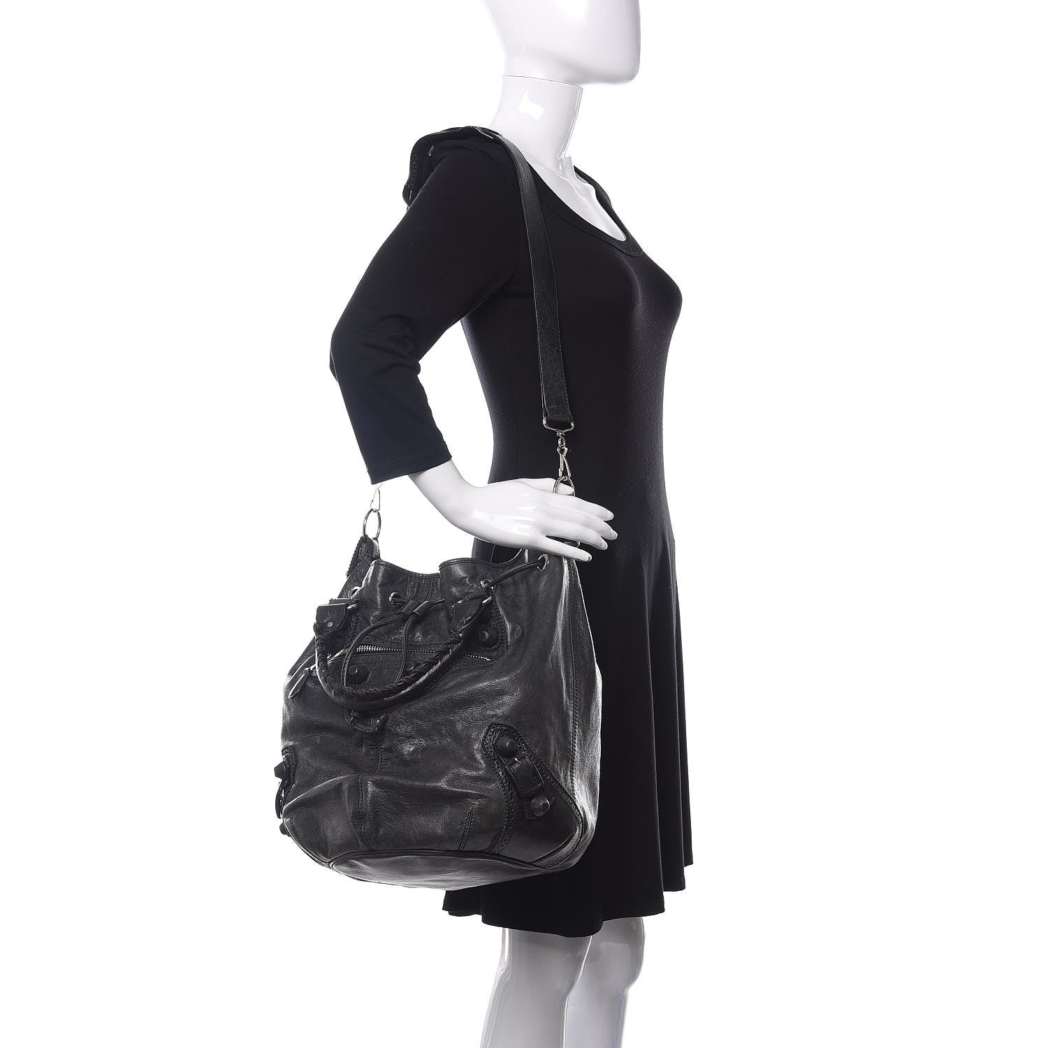 Balenciaga Agneau Giant Brogues Hardware Pompon Black 2 of 11