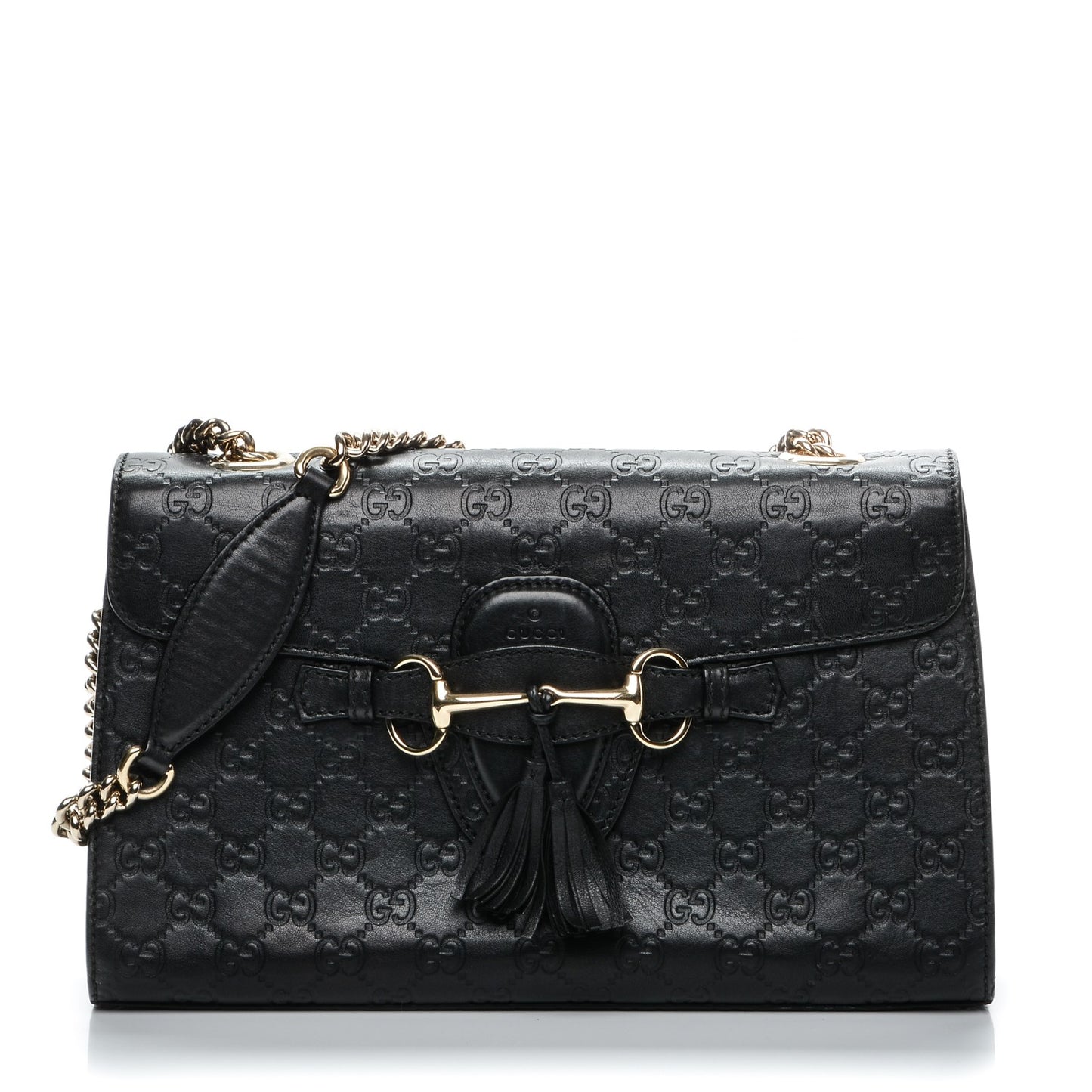 Guccissima Medium Emily Chain Shoulder Bag Black