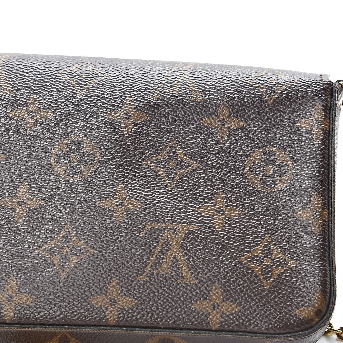 Monogram Pochette Felicie Chain Wallet Fuchsia