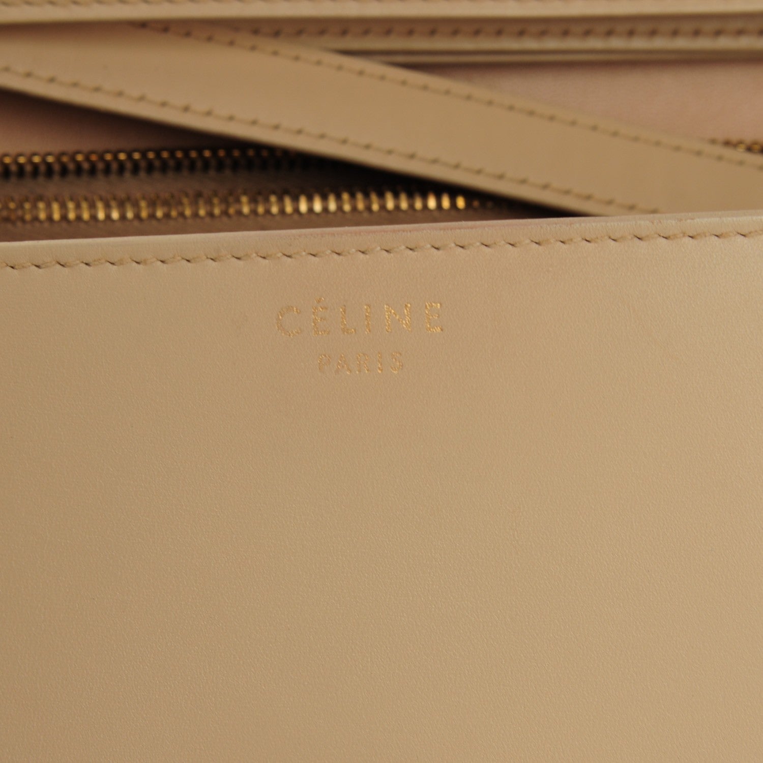 Celine Smooth Calfskin Large Classic Box Flap Bag Powder 9 of 12