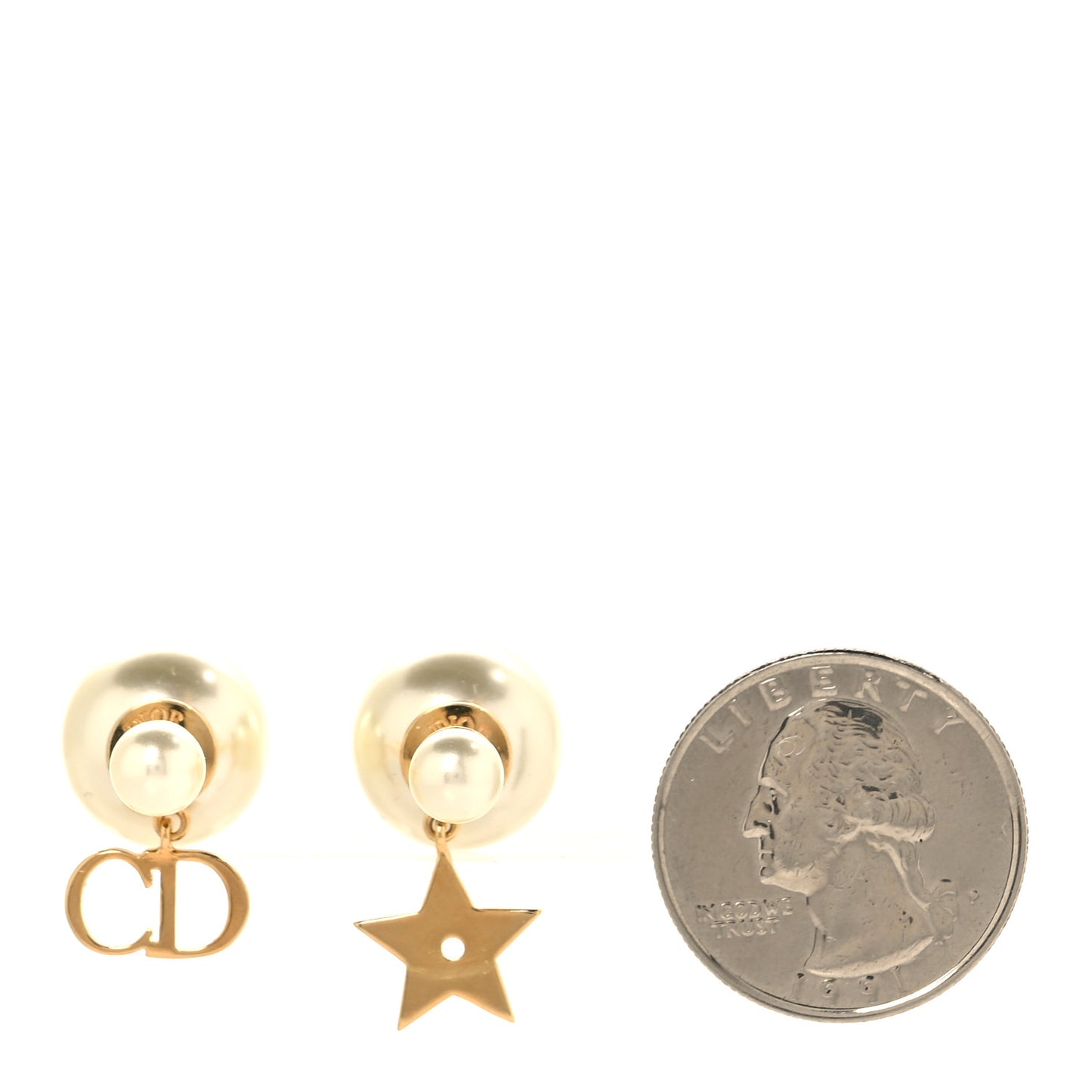 Pearl Mise En Dior Logo Tribal Earrings