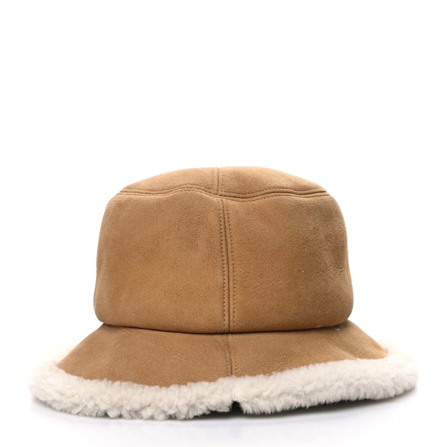 Suede Shearling Bucket Hat 58 Beige