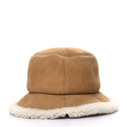 Christian Dior Suede Shearling Bucket Hat 58 Beige 5 of 8