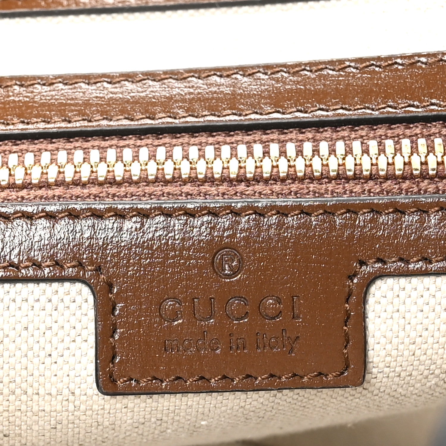 Gucci GG Supreme Monogram Azalea Calfskin Retro Interlocking G Buckle Backpack Beige Ebony Brown Sugar 6 of 10