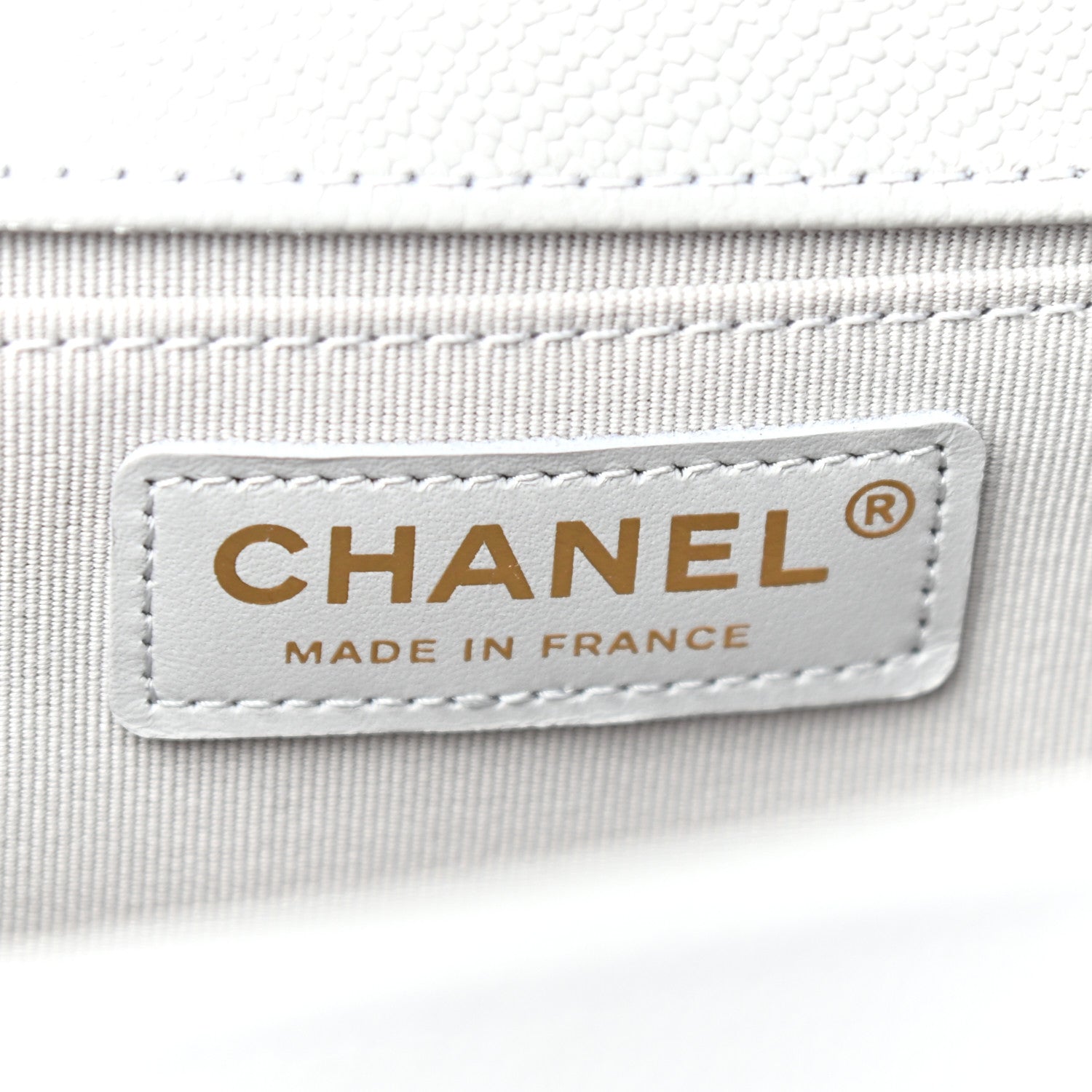 Chanel Caviar Quilted Medium Boy Flap Light Grey 6 of 10