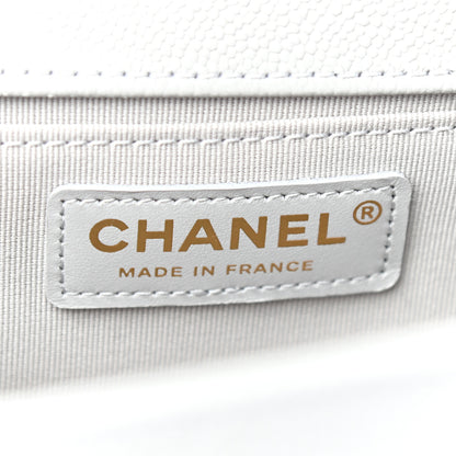 Chanel Caviar Quilted Medium Boy Flap Light Grey 6 of 10