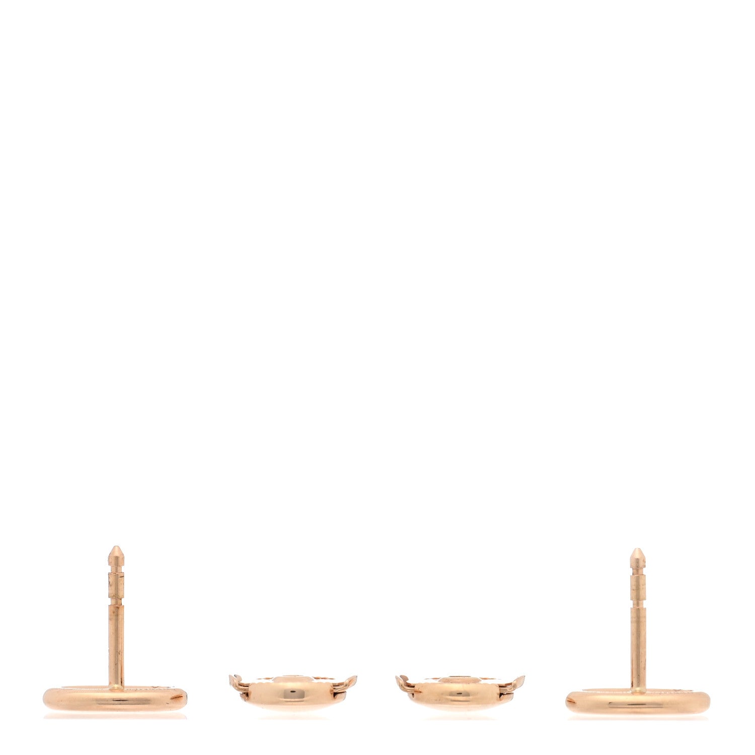 Hermes 18K Rose Gold TPM Farandole Stud Earrings 3 of 5