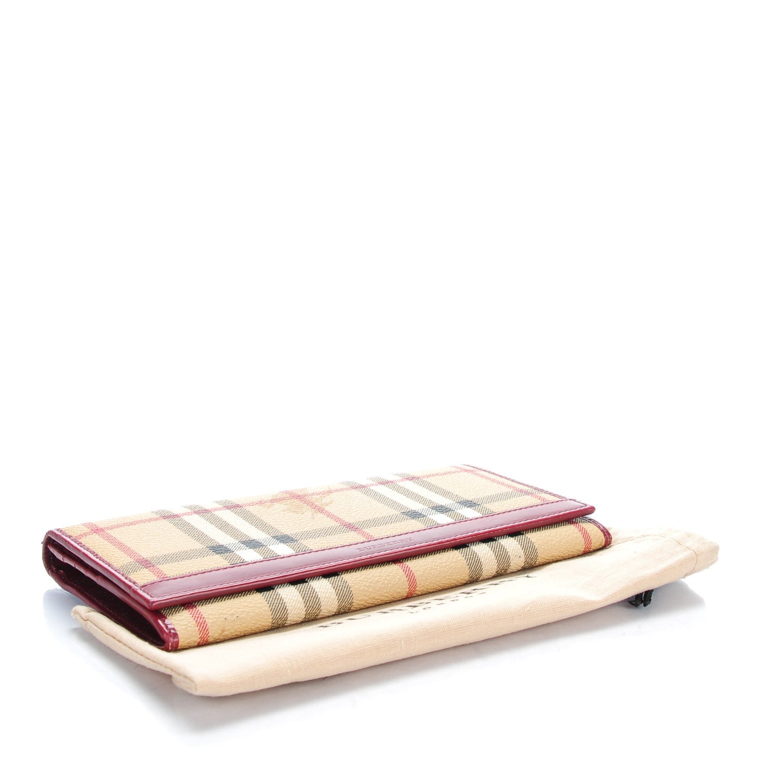 Burberry Haymarket Check Continental Wallet Red 4 of 8