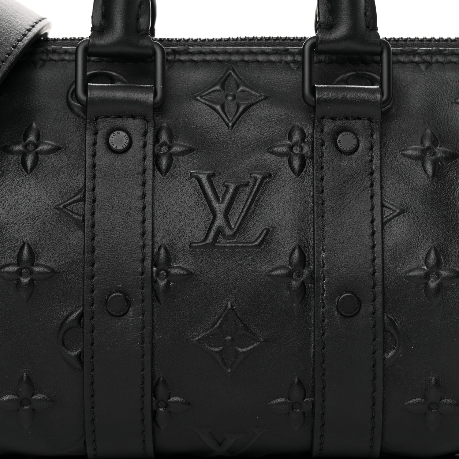 Louis Vuitton Monogram Seal Keepall XS Black 8 of 14