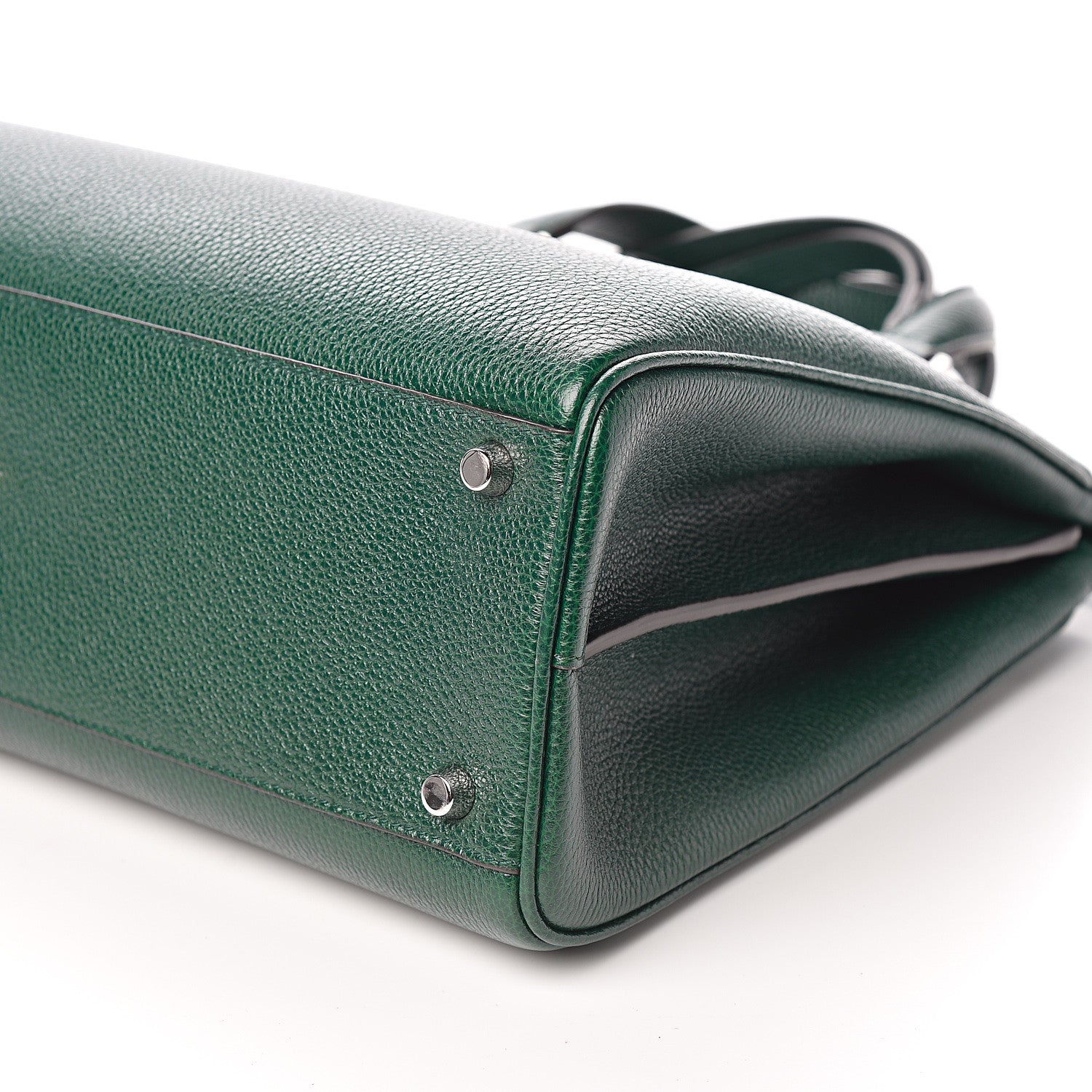Gucci Grainy Calfskin Medium Zumi Top Handle Bag Vintage Green 8 of 9